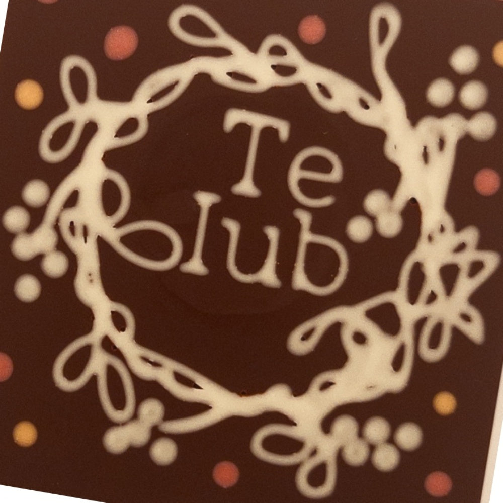 Decoratiune doodle cu flori. Te Iub