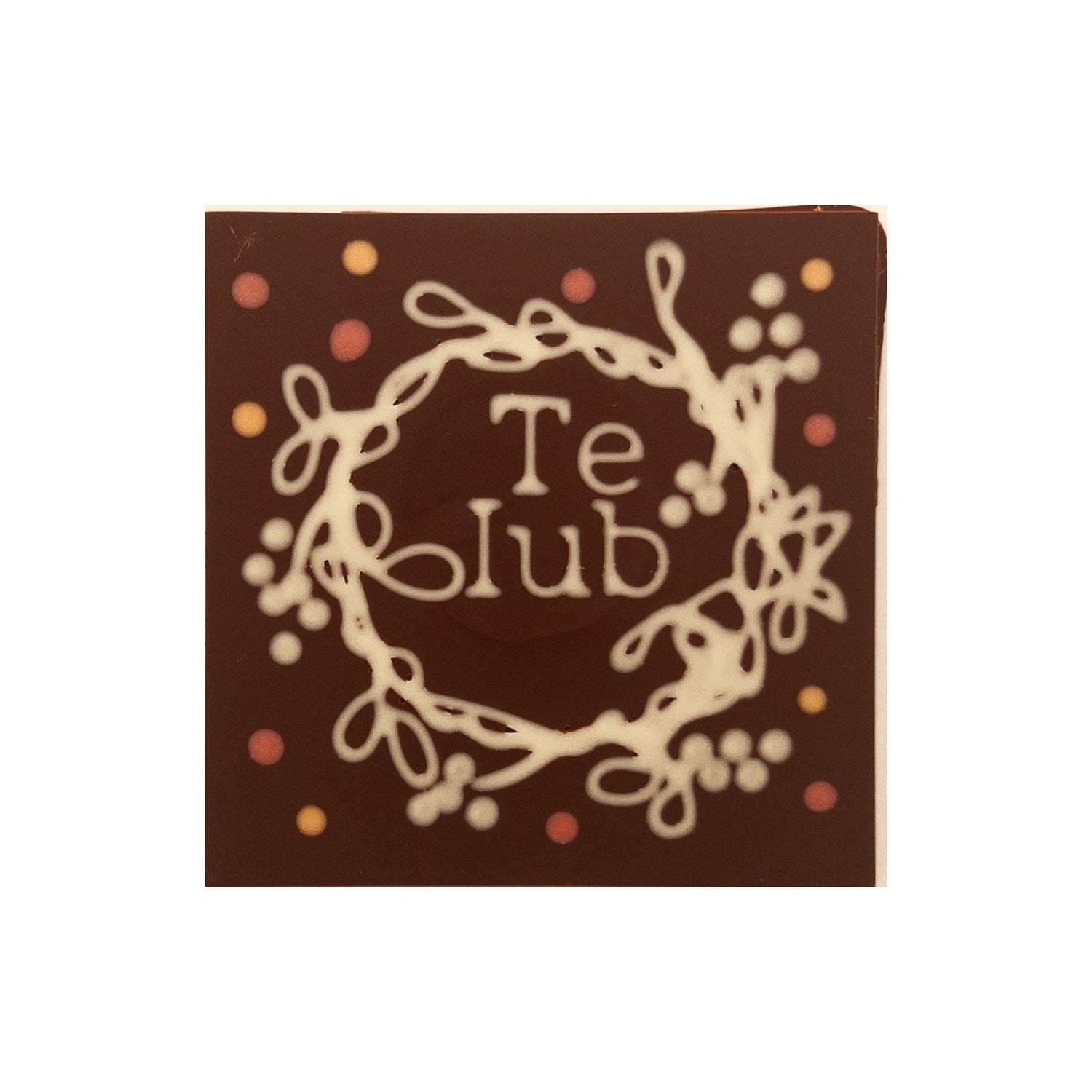 Decoratiune doodle cu flori. Te Iub