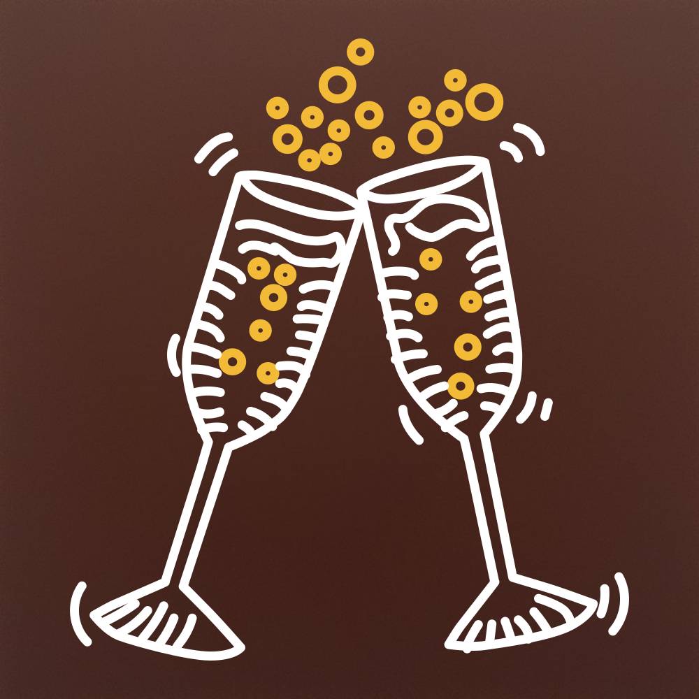 Pahare dand noroc in ciocolata