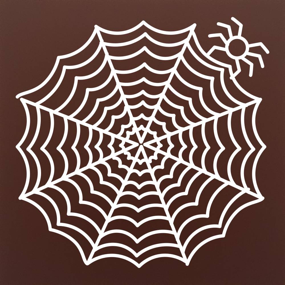 Tableta din ciocolata - Panza de paianjen cu paianjen - model linework