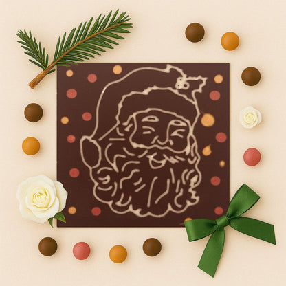 Mos Craciun detaliat in ciocolata