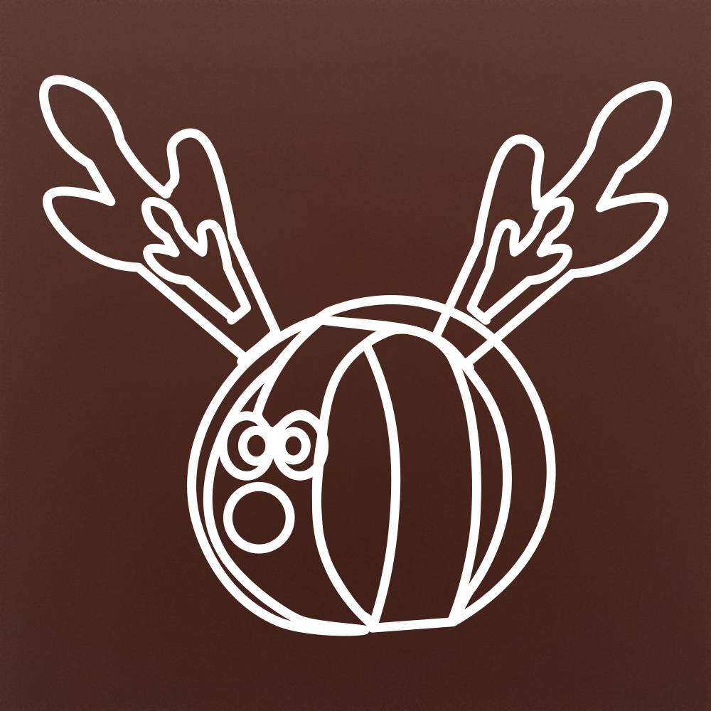 Funky reindeer in chocolate