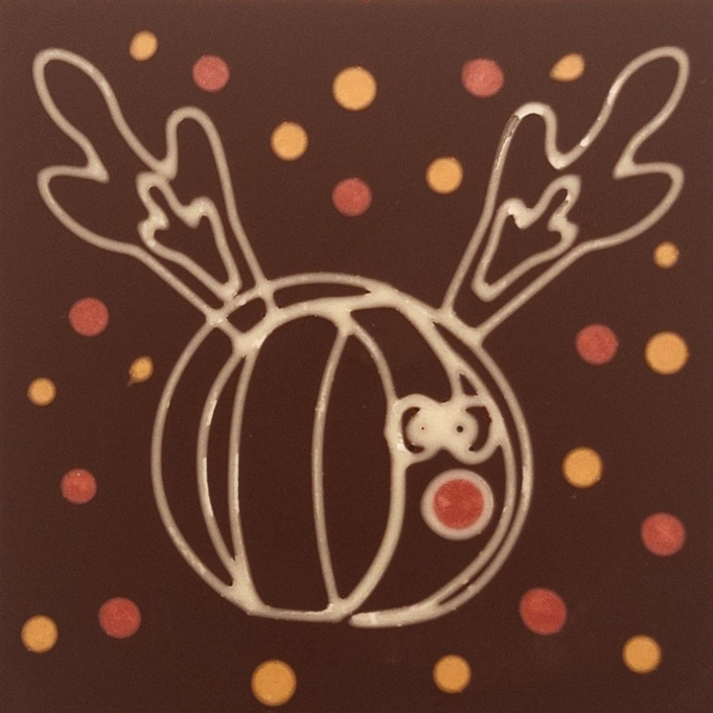 Funky reindeer in chocolate