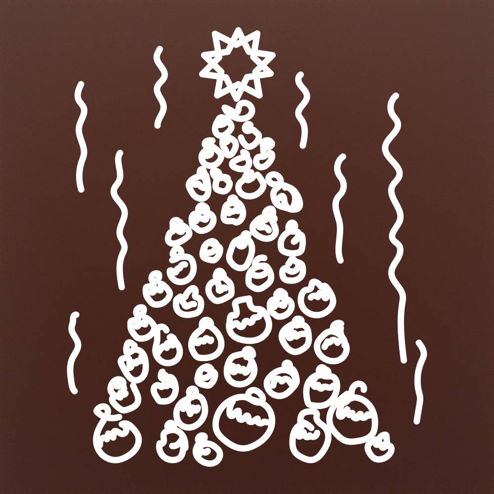 Pom din globuri in ciocolata