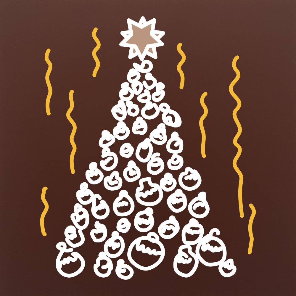 Pom din globuri in ciocolata