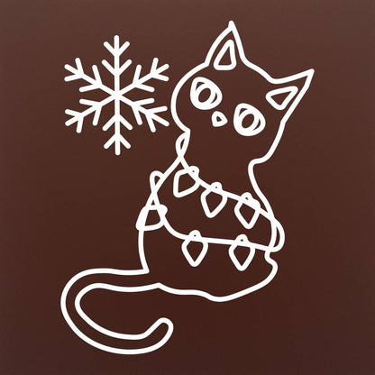 Clumsy cat in chocolate