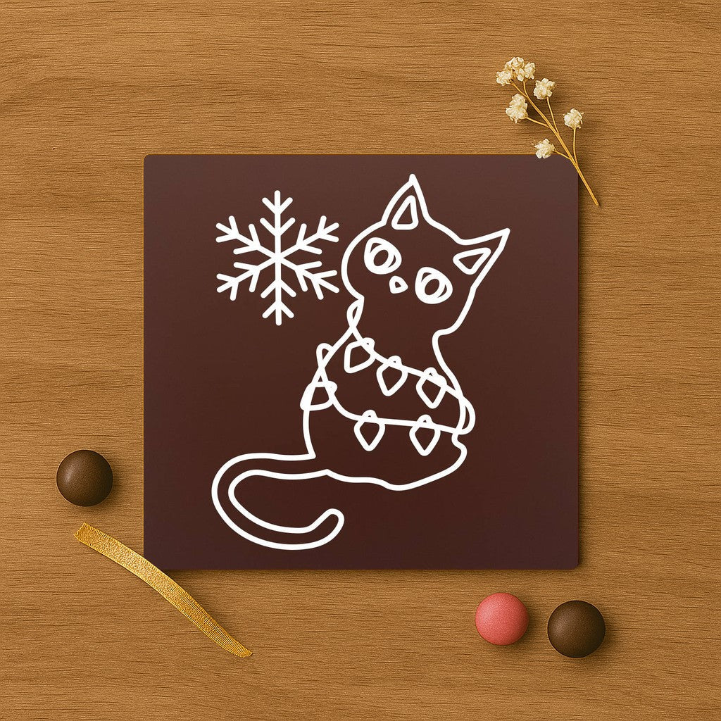 Clumsy cat in chocolate