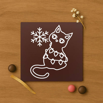 Clumsy cat in chocolate