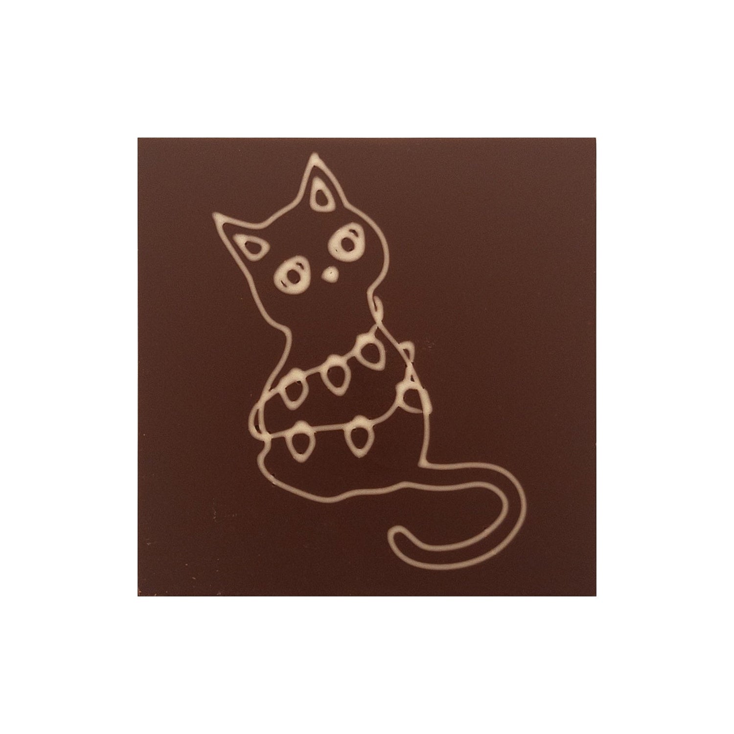 Clumsy cat in chocolate