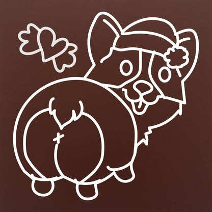 Un Corgi amuzant in ciocolata