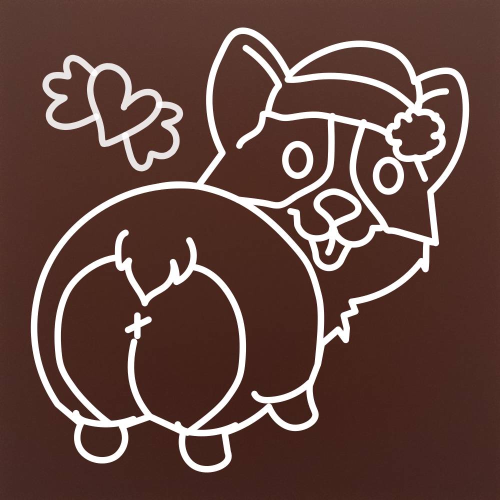 Un Corgi amuzant in ciocolata