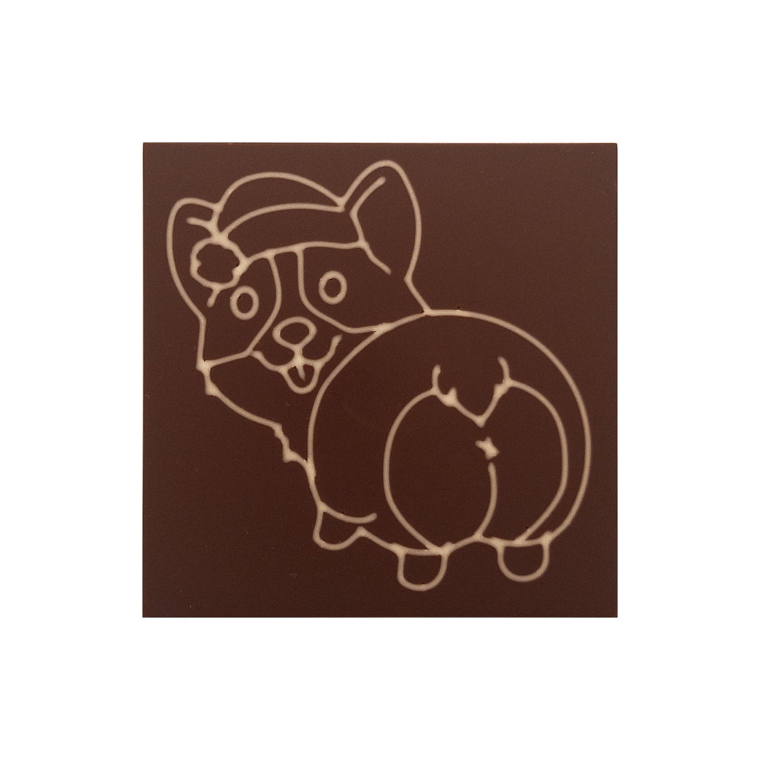 Un Corgi amuzant in ciocolata