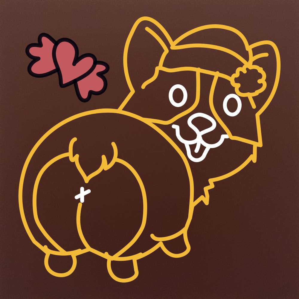 Un Corgi amuzant in ciocolata