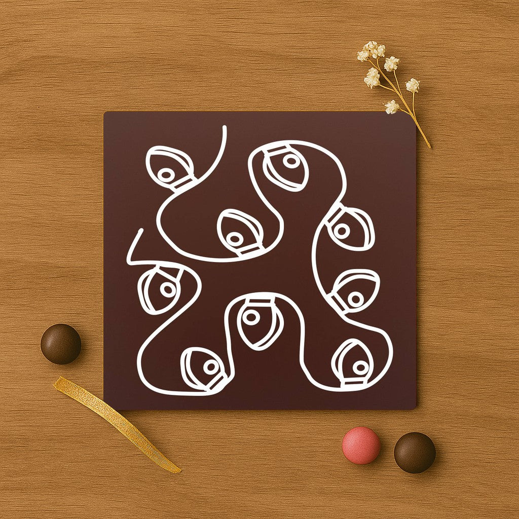 Instalatie luminoasa de Craciun in ciocolata