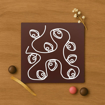 Instalatie luminoasa de Craciun in ciocolata