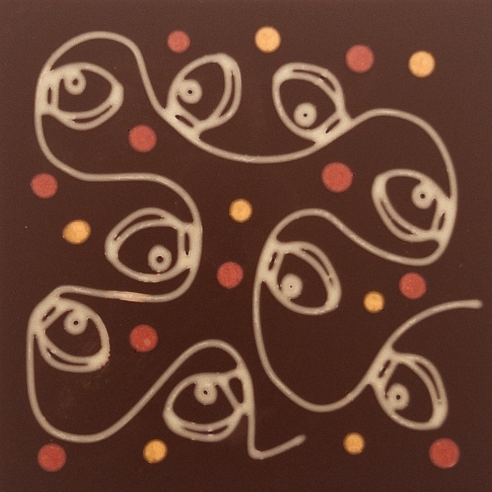 Instalatie luminoasa de Craciun in ciocolata