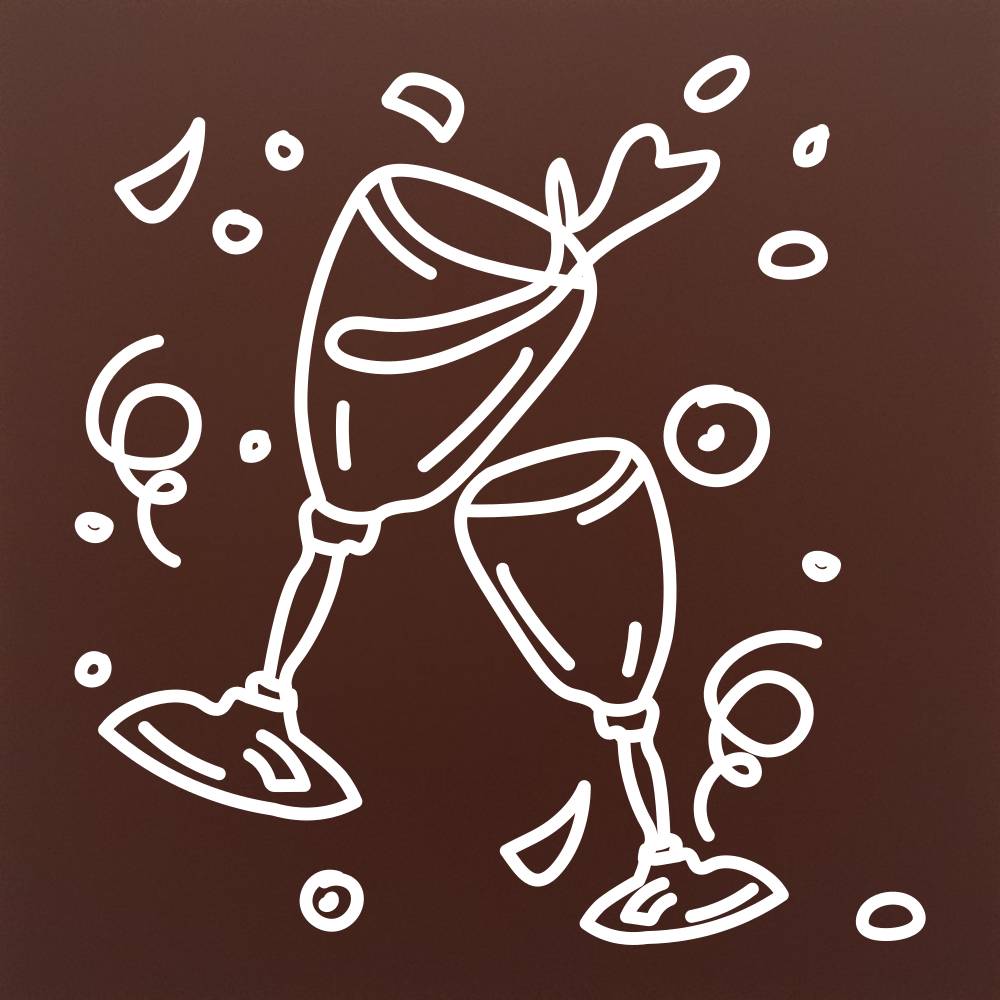 Pahare festive in ciocolata. Noroc,Cioc