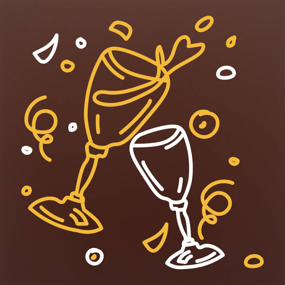 Pahare festive in ciocolata. Noroc,Cioc