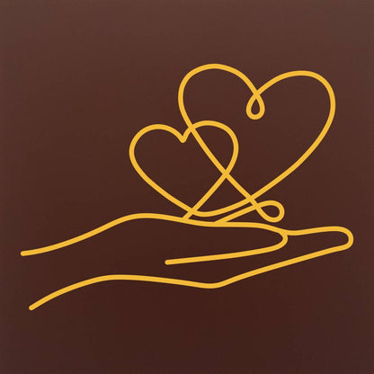 Tableta din ciocolata – Hand Holding Hearts – cadou pentru cupluri – model Multicolor pe ciocolata