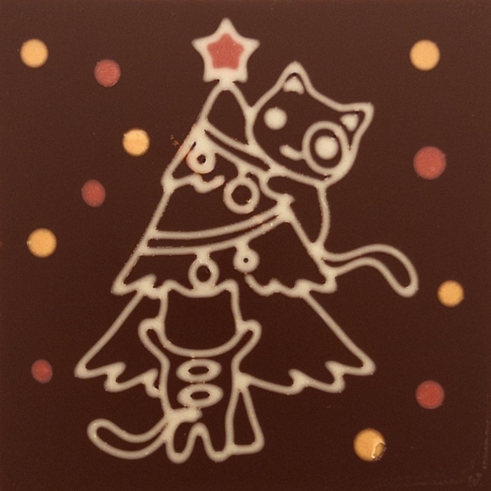 Chocolate Cats in the Christmas Tree Design