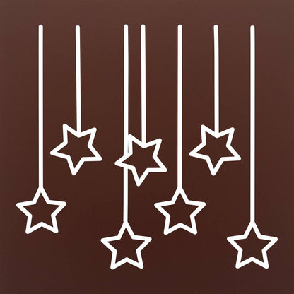 Colorful lucky stars in chocolate