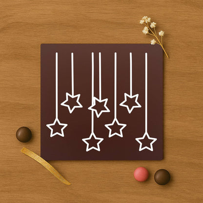 Colorful lucky stars in chocolate