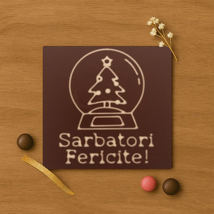 Fir Tree in a Globe Happy Holidays!