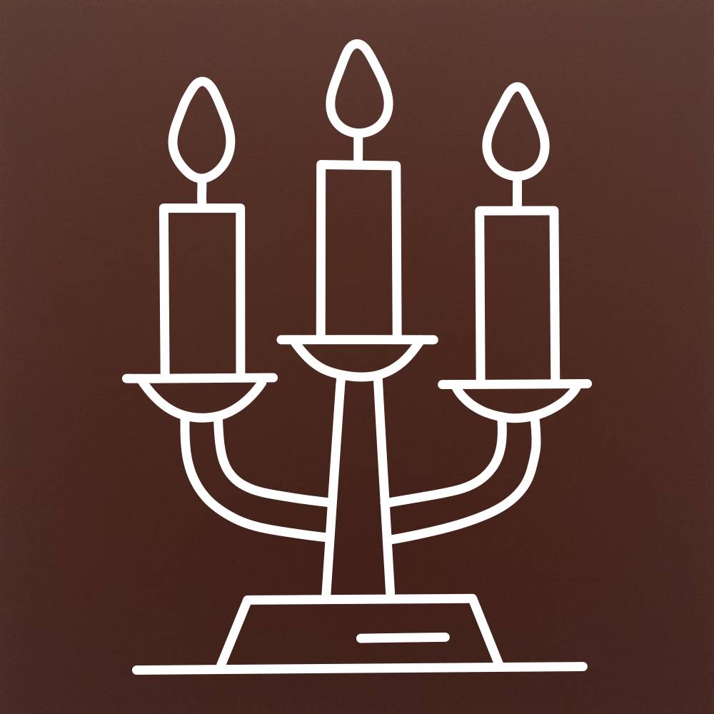 Candelabru cu 3 lumanari in ciocolata