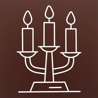 Chandelier with 3 chocolate candles