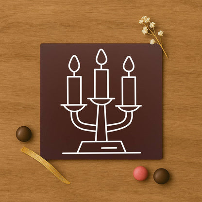 Chandelier with 3 chocolate candles