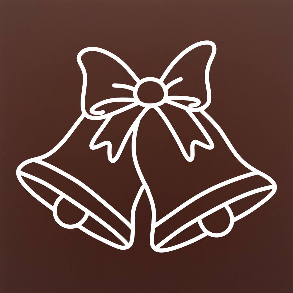 Decoratiune doi Clopotei in ciocolata premium