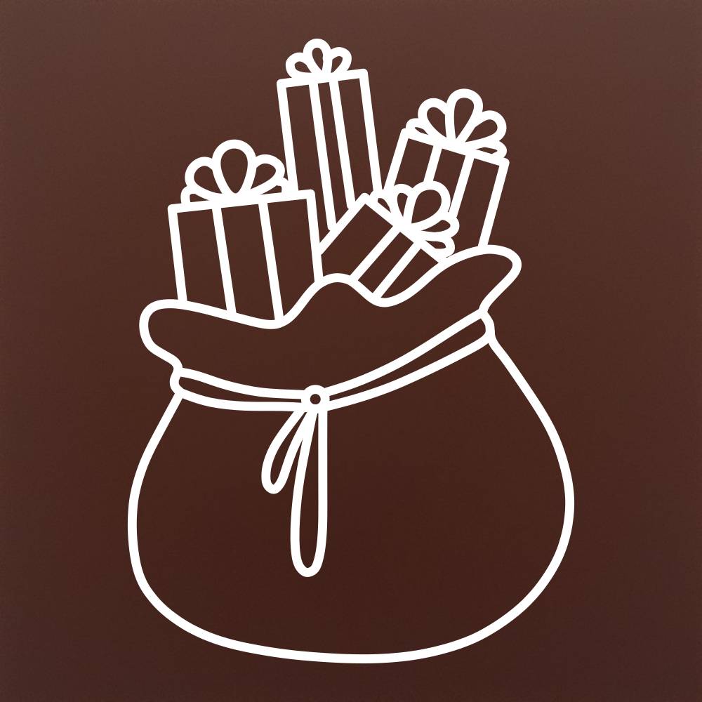 Sacul lui Mos Craciun in ciocolata premium