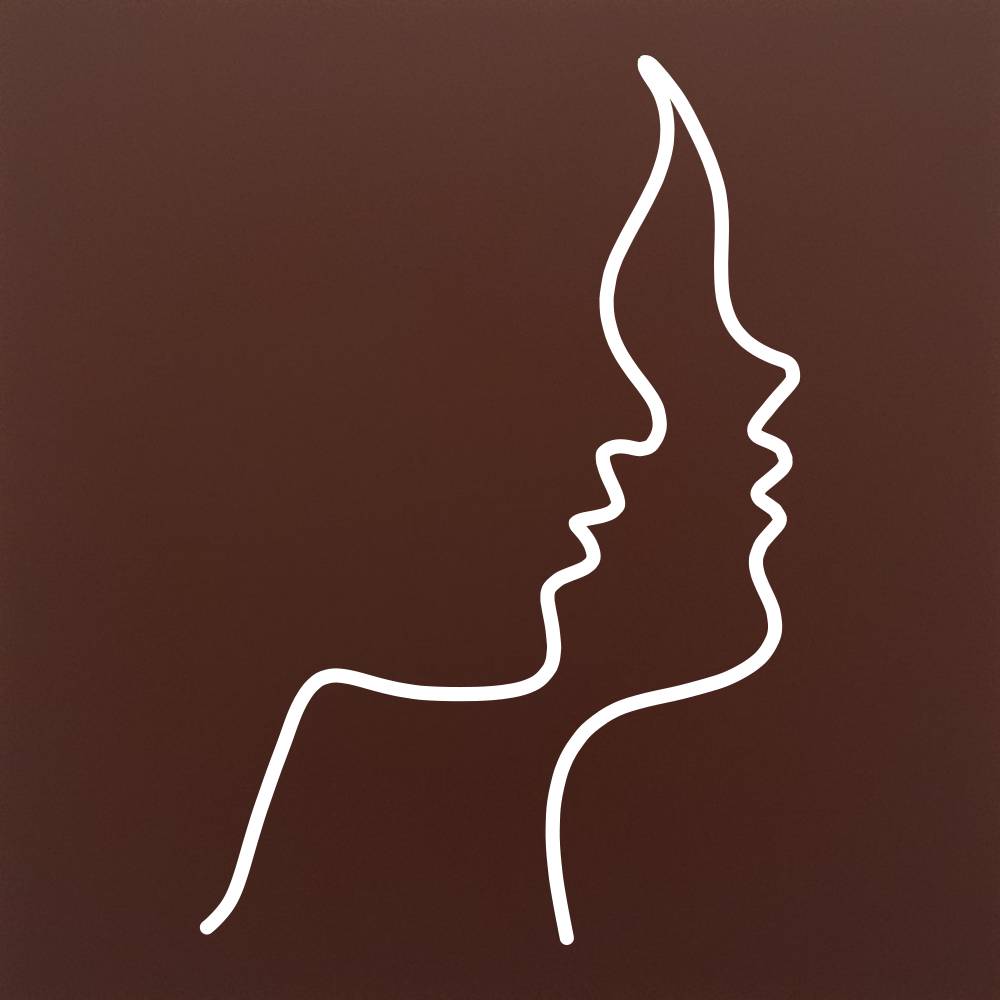 Tableta din ciocolata – He and She Profiles – cadou pentru cupluri – model alb pe ciocolata