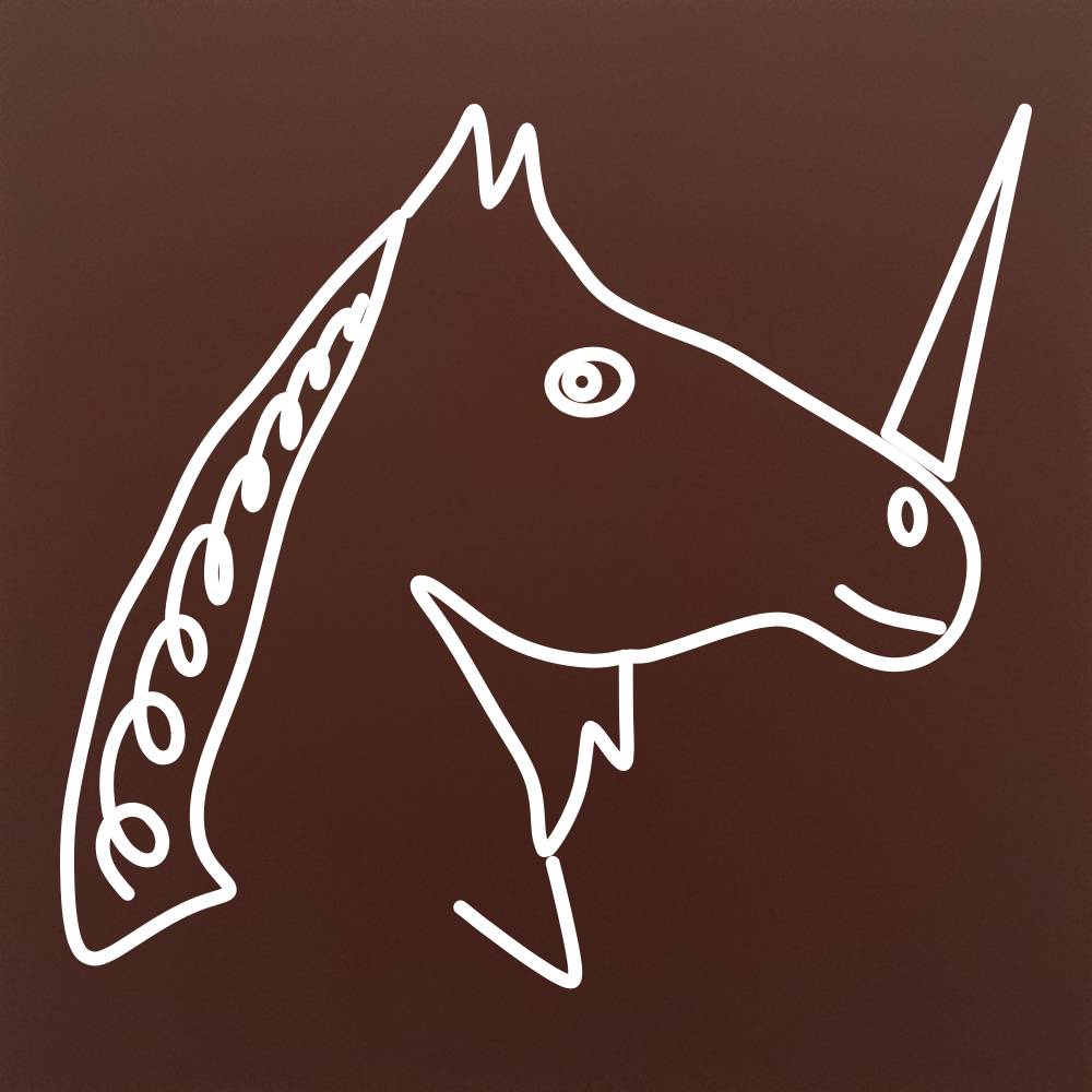 Tableta din ciocolata – Cap de unicorn – model alb pe ciocolata