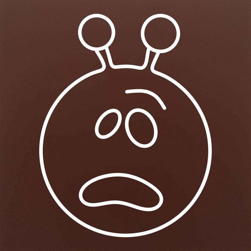 Tableta din ciocolata – Emoticon ingrijorat (antene) – model alb pe ciocolata