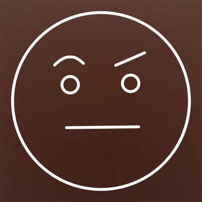 Tableta din ciocolata – Emoticon Intrigat – fata surprinsa/curioasa – model alb pe ciocolata