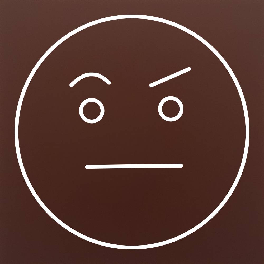 Tableta din ciocolata – Emoticon Intrigat – fata surprinsa/curioasa – model alb pe ciocolata
