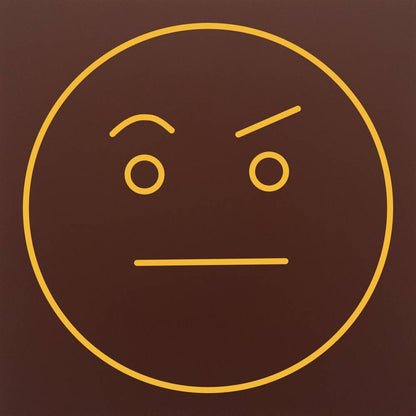Tableta din ciocolata – Emoticon Intrigat – fata surprinsa/curioasa – model Multicolor pe ciocolata