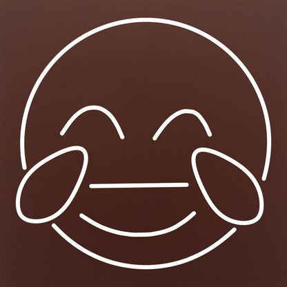 Tableta din ciocolata – Emoticon amuzat (LOL) – model alb pe ciocolata