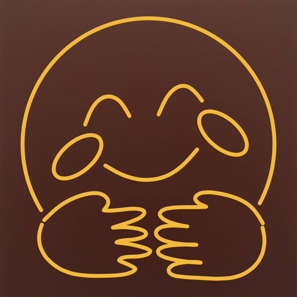 Tableta din ciocolata – Emoticon imbratisare – model Multicolor pe ciocolata