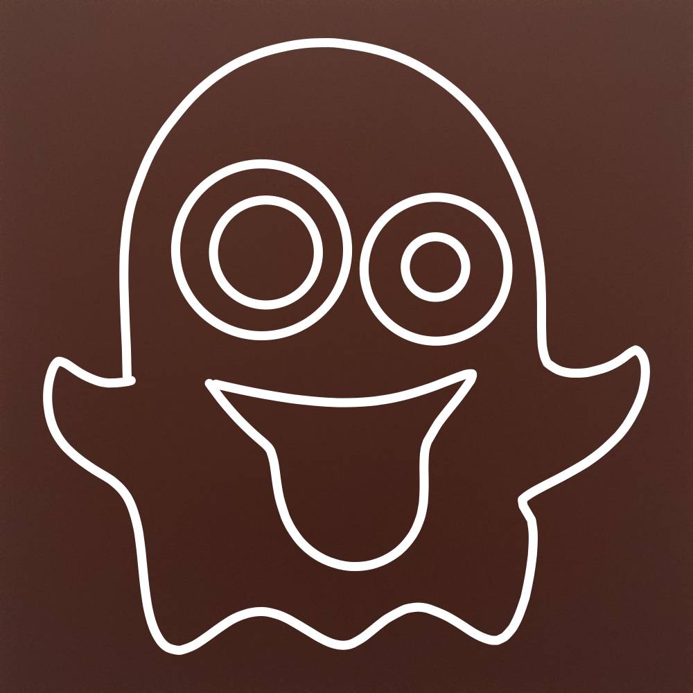 Tableta din ciocolata – Emoticon fantoma – model alb pe ciocolata
