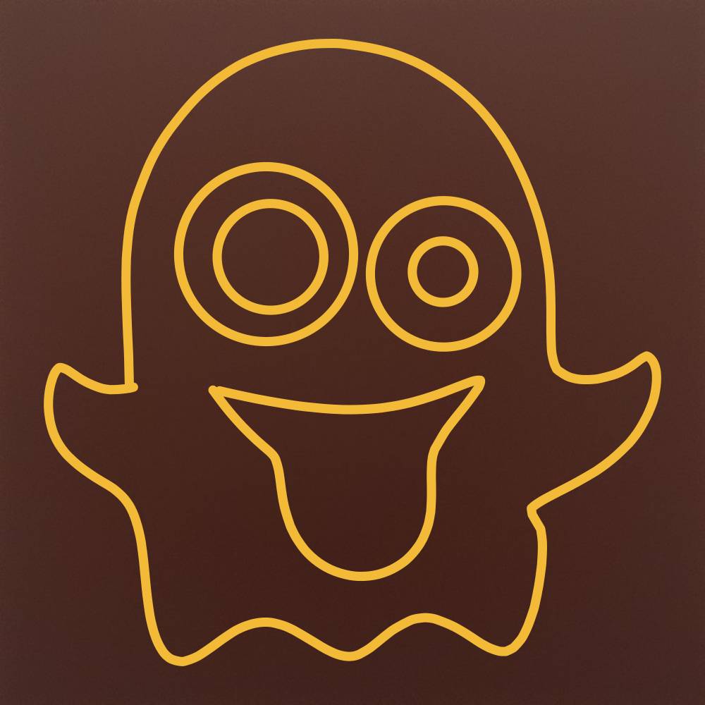 Tableta din ciocolata – Emoticon fantoma – model Multicolor pe ciocolata