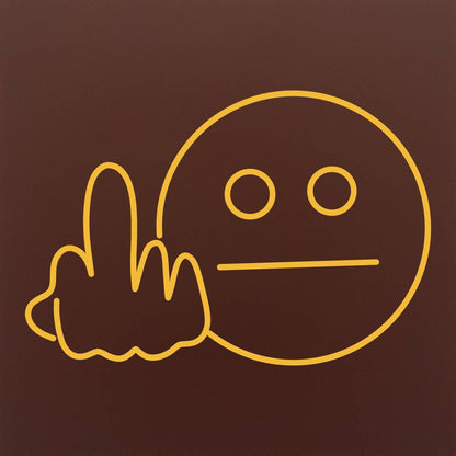 Tableta din ciocolata – Emoticon gest ofensator – model Multicolor pe ciocolata