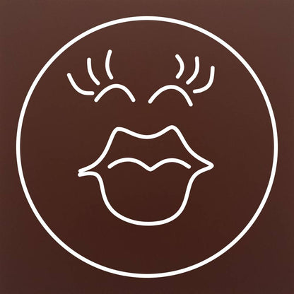 Tableta din ciocolata – Kiss Smiley – cadou pentru cupluri – model alb pe ciocolata