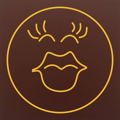 Tableta din ciocolata – Kiss Smiley – cadou pentru cupluri – model Multicolor pe ciocolata