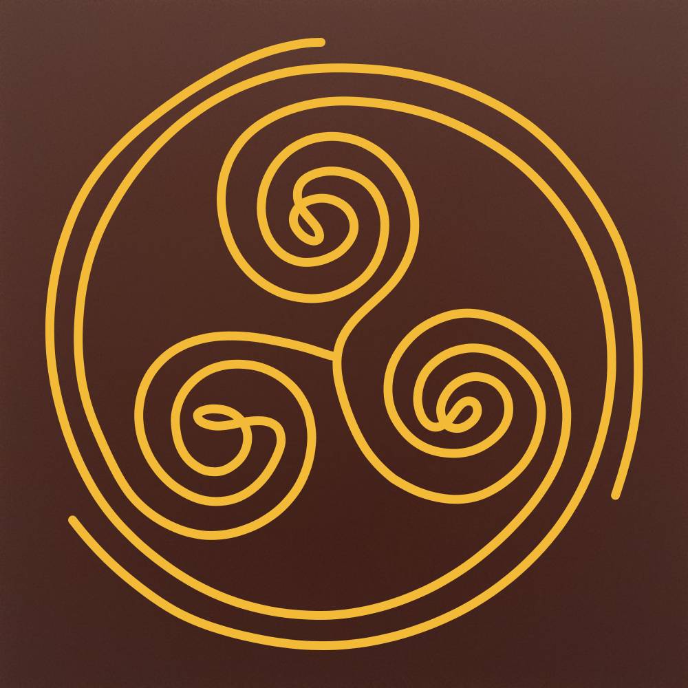 Tableta din ciocolata – Spirala triskelion – model Multicolor pe ciocolata