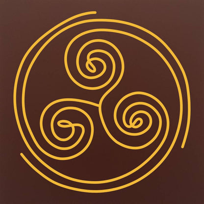 Tableta din ciocolata – Spirala triskelion – model Multicolor pe ciocolata