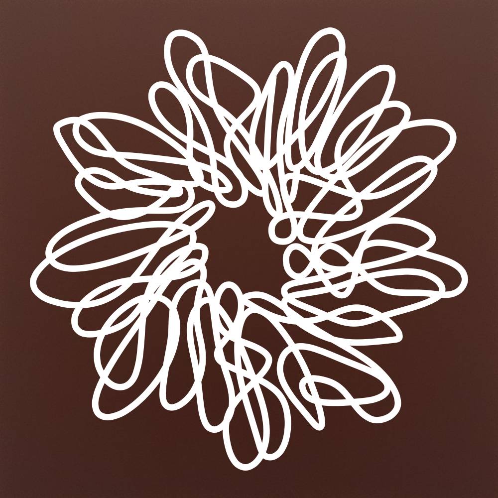 Tableta din ciocolata – Doodle cu bucle – complex – model alb pe ciocolata