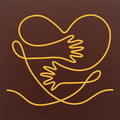 Tableta din ciocolata – Heart Hug – cadou pentru cupluri – model Multicolor pe ciocolata
