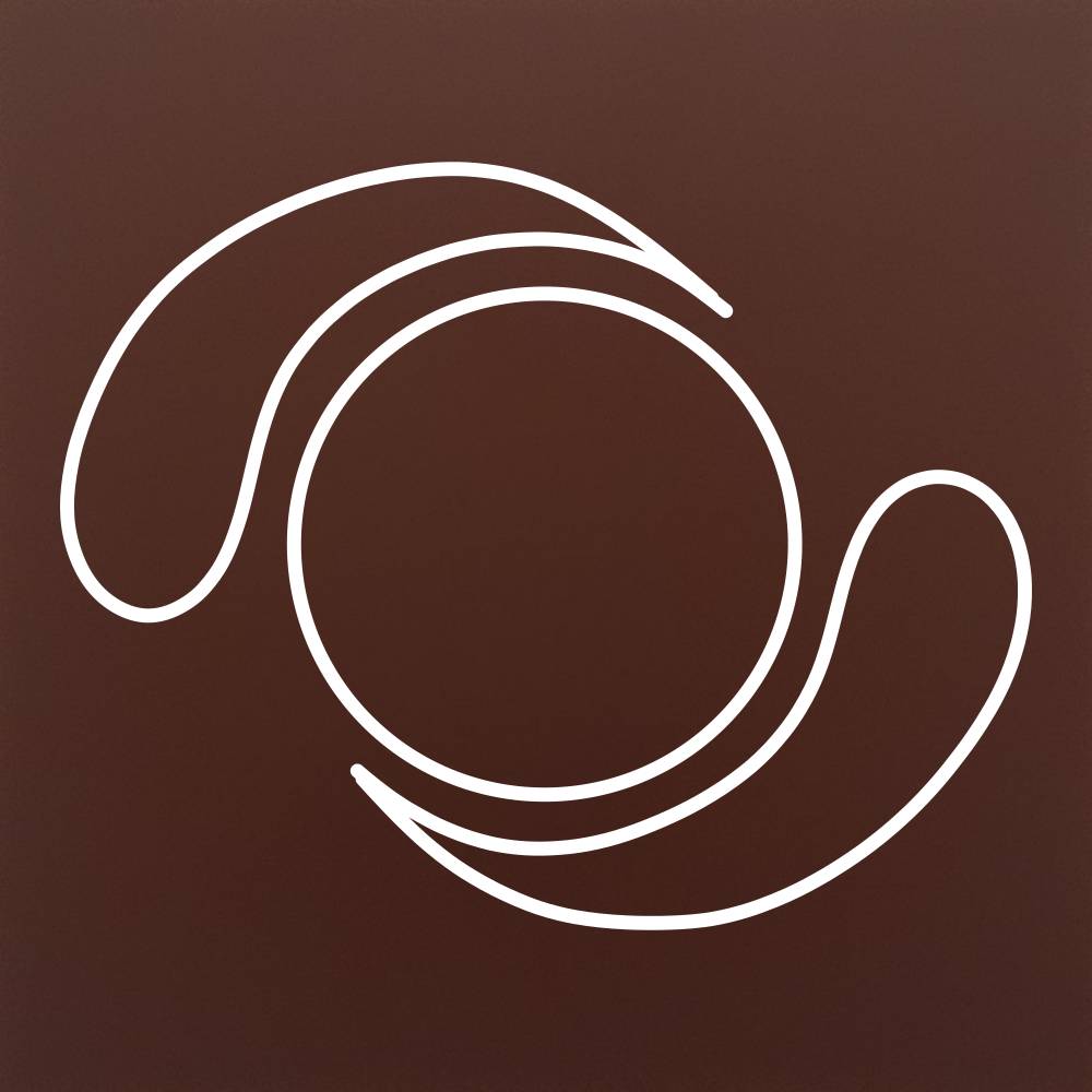 Tableta din ciocolata – Vartej yin–yang – model alb pe ciocolata